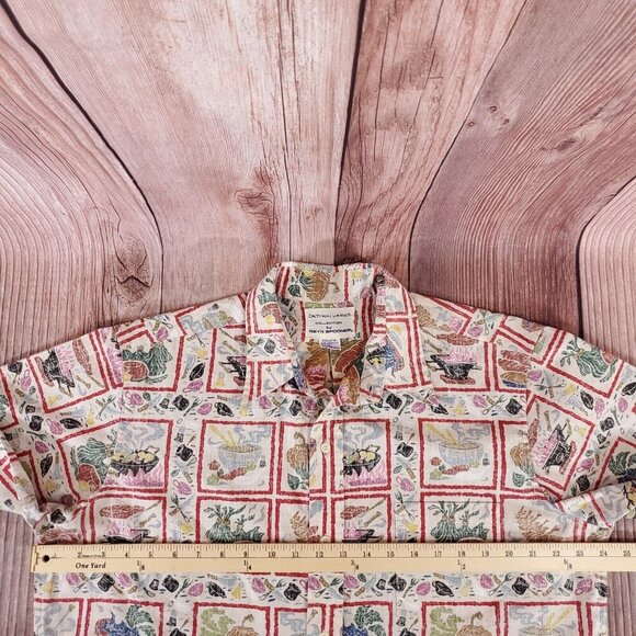 Reyn Spooner Dietrich Varez Size L Food Cooking Hibachi Grilling Hawaiian Shirt - Picture 11 of 12